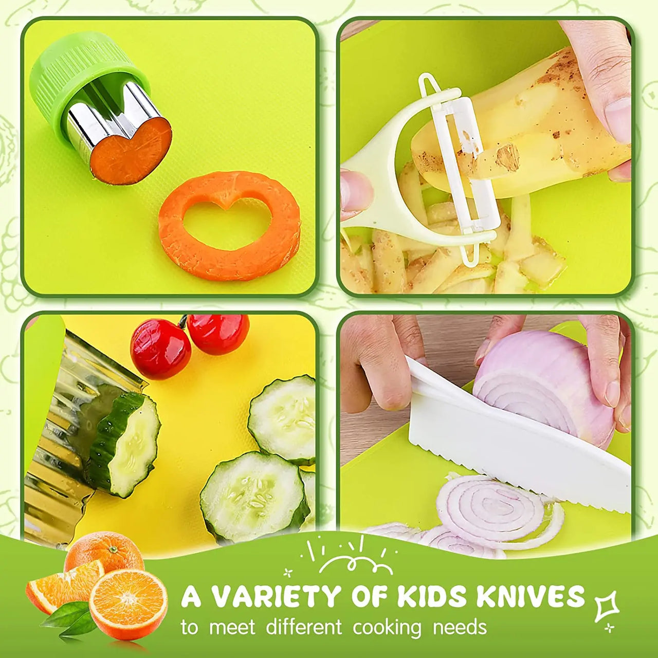 Junior Chef Set™ - Sécurité en cuisine - Ensemble de découpe pour enfants