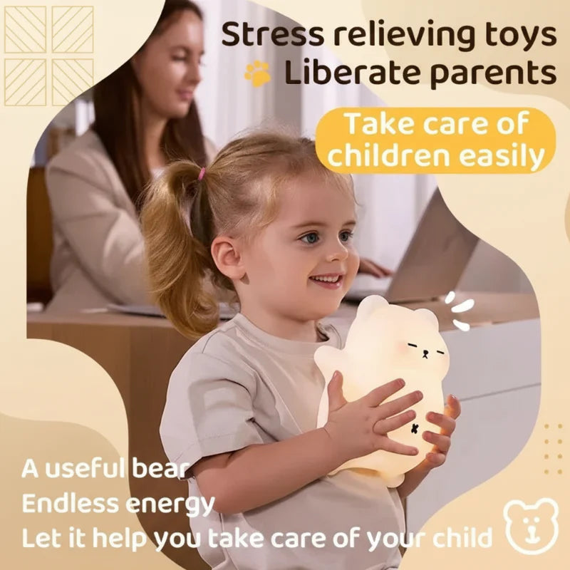 LumiBear – Adorable et apaisante – Veilleuse à lumière douce