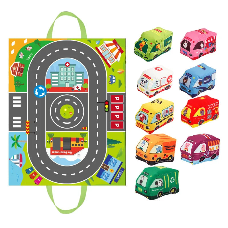 Car Playmat™ - Aventures de dessins animés - Tapis de jeu pour voiture