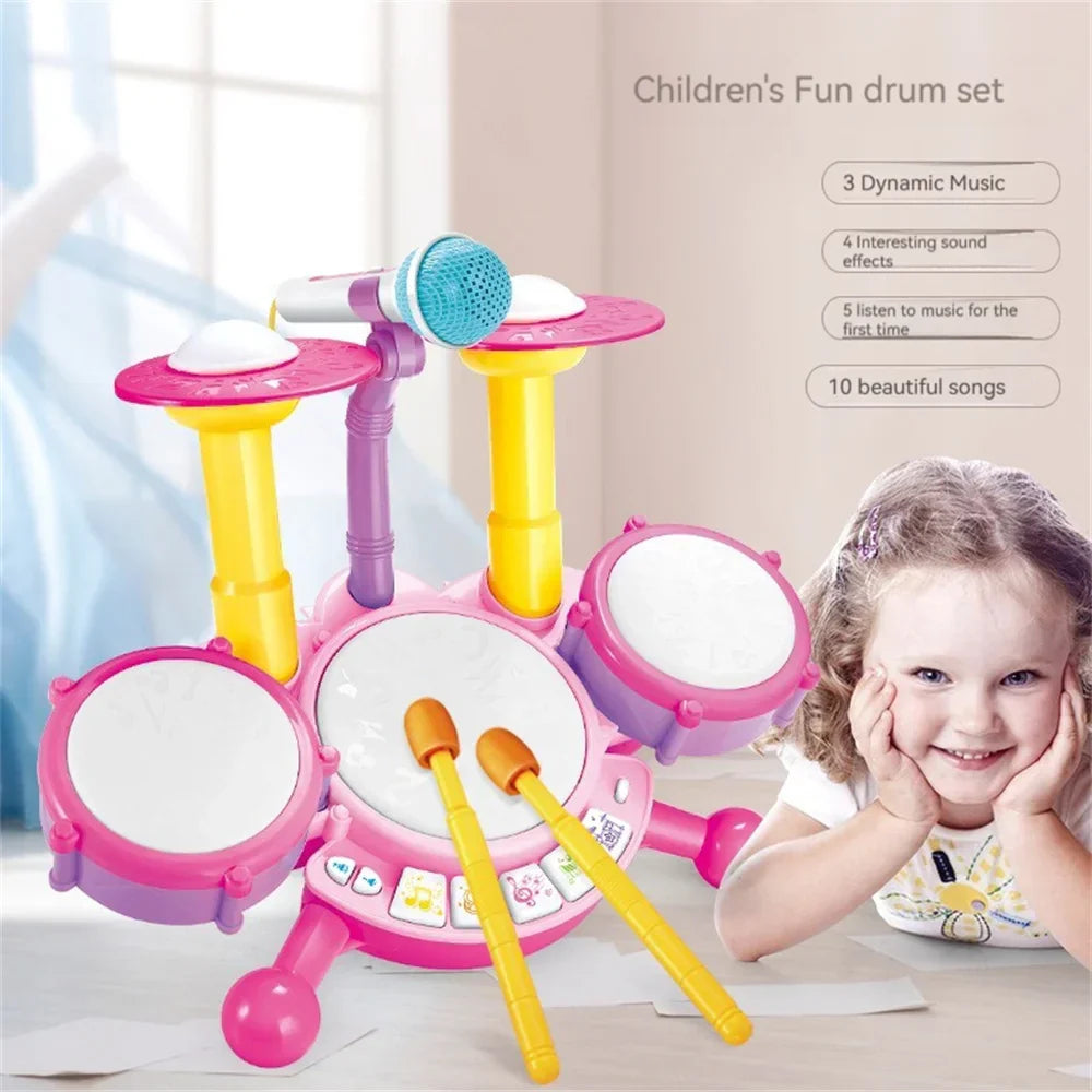 Kids Drumset™ - Initiation musicale pour petits - Batterie jouet