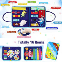 Thumbnail for 7-in-1 Busy Board – Motricité et apprentissage – Tableau d'activités