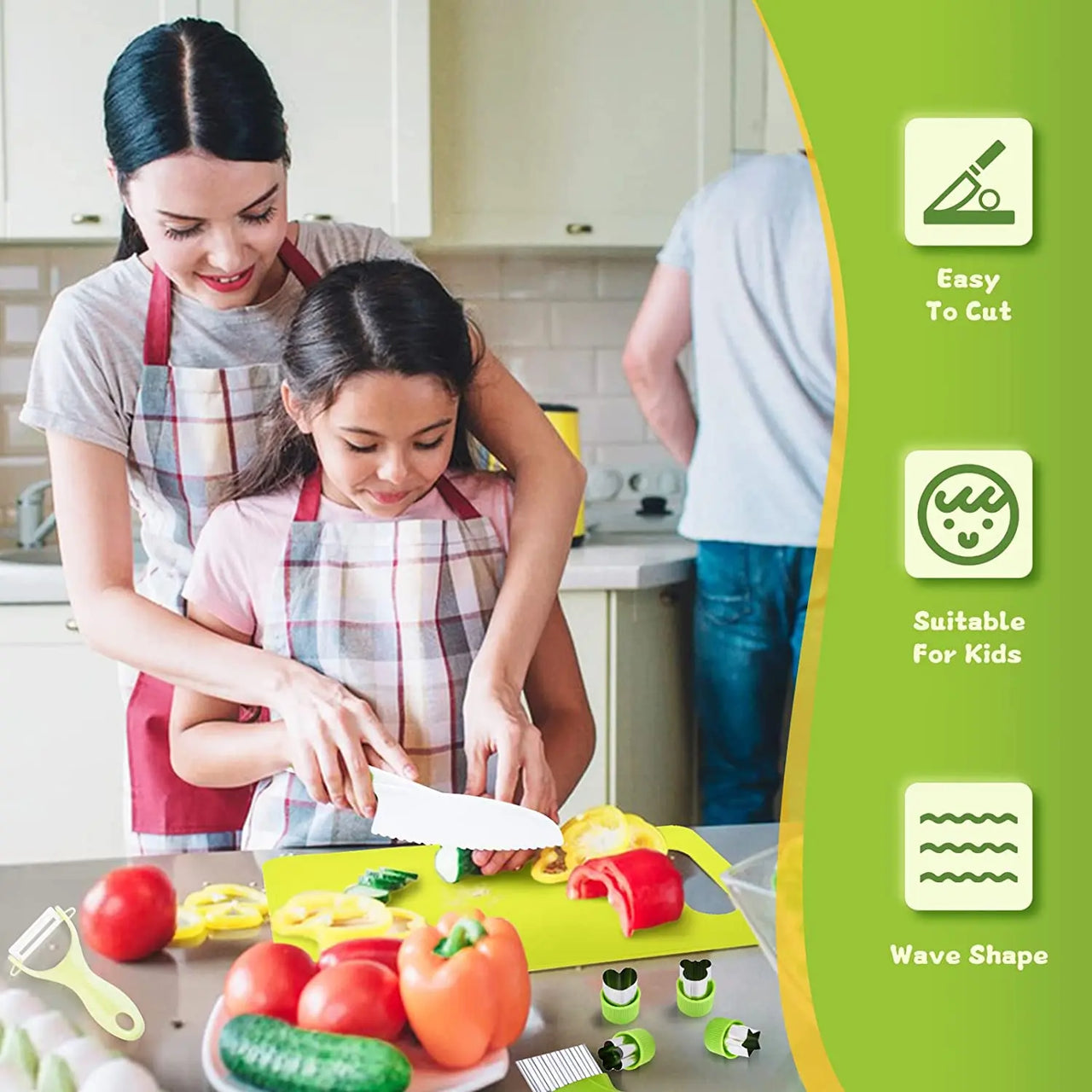 Junior Chef Set™ - Sécurité en cuisine - Ensemble de découpe pour enfants