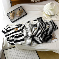 Thumbnail for Kids Stripe Outfit – Tendance et confort – Tenue d'été pour enfants