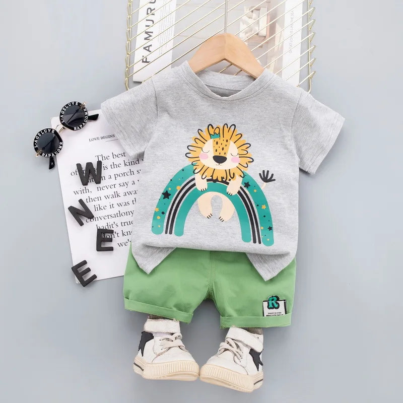 Mini Fashion™ - Imprimé lion - Ensemble d'été pour garçons