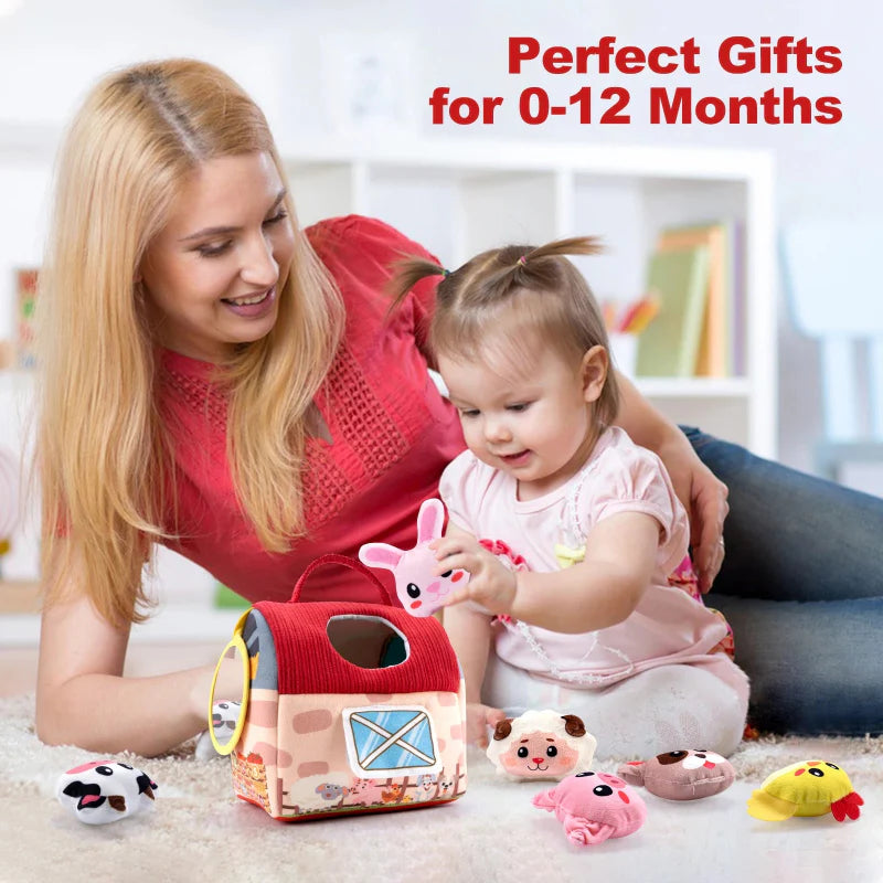 BabyBarn – Doux & Apprentissage – Ferme avec animaux en peluche