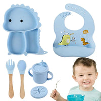 Thumbnail for Dino Tablewear Set™ - Set de 7 pièces - Vaisselle en silicone pour enfants