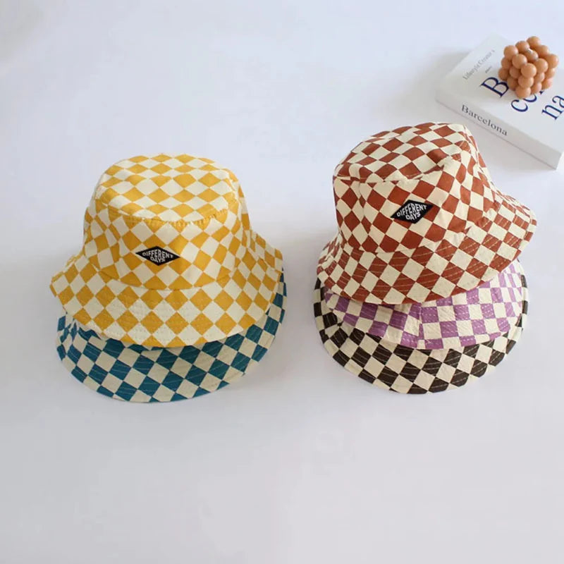 Bucket Hat – Mignon et protecteur – Bonnet pour enfant à carreaux