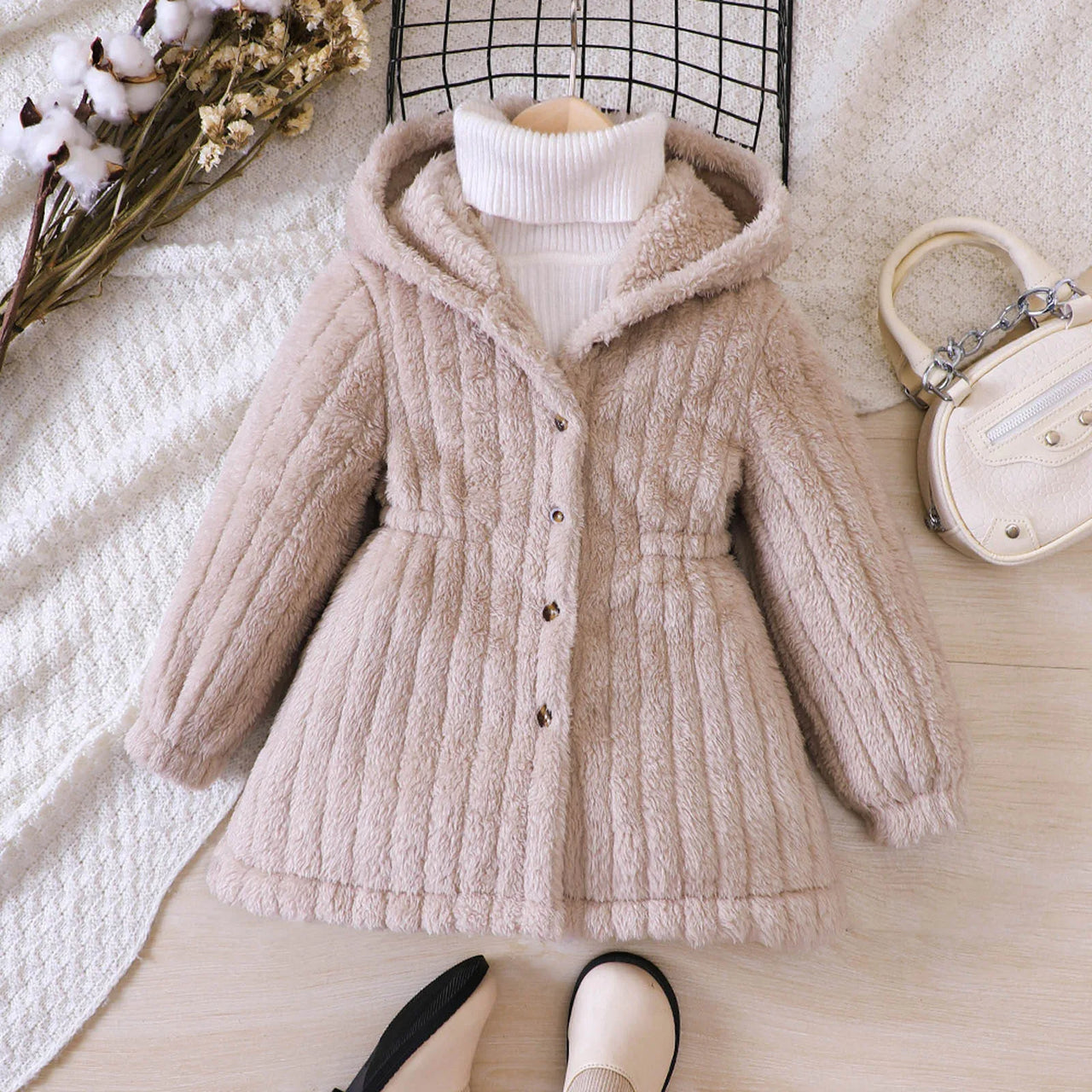 Mini Fashion™ - Doublure intérieure en polaire douce pour filles - Manteau d'hiver