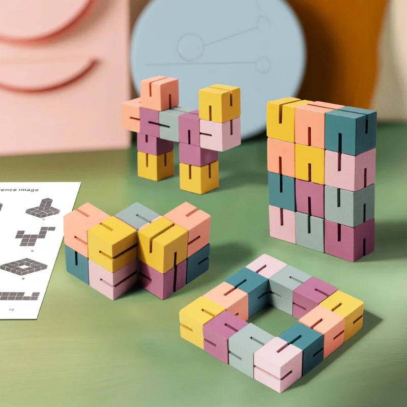 WoodCraft – Stimulant et éducatif – Puzzle en bois 3D à assembler