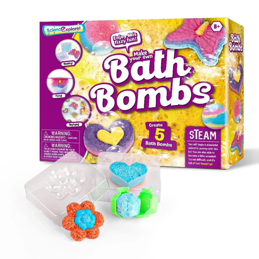 BathBombs – Coloré et éducatif – Kit de fabrication de boules effervescentes pour le bain