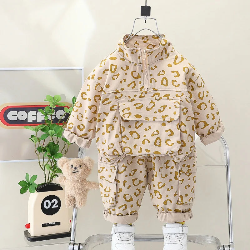 Mini Fashion™ - Imprimé Léopard Tendance - Ensemble de Robes 2 Pièces