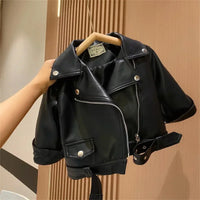 Thumbnail for Girls Leather Jacket – Tendance et élégant – Veste en cuir pour enfant