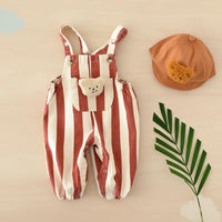 Thumbnail for Striped Overall Romper – Douceur et confort – Combinaison pour enfant