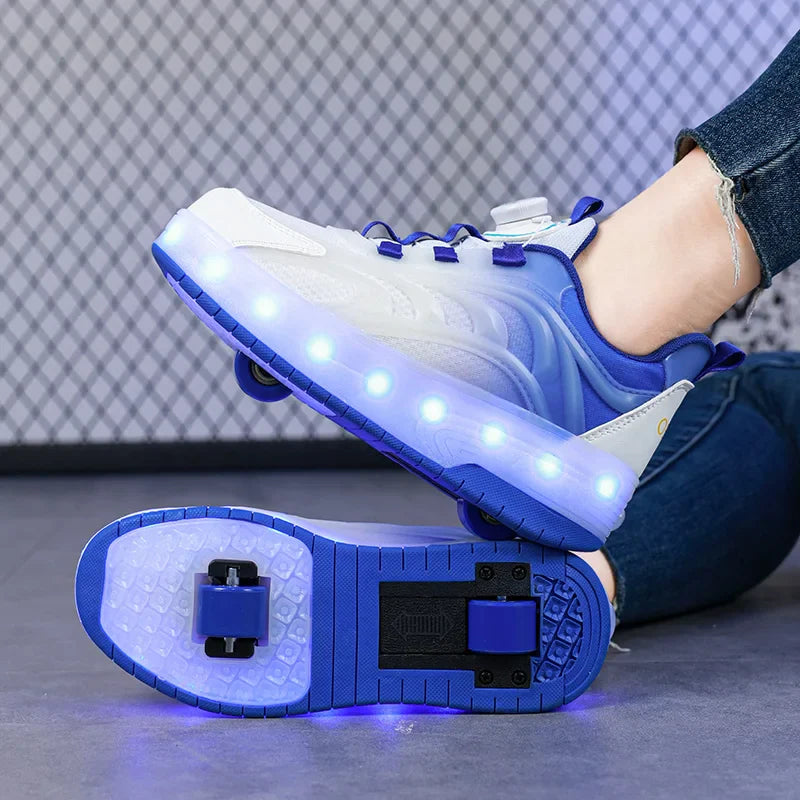 Light-Up Skate Shoes – LED et confortables – Baskets lumineuses à lacets