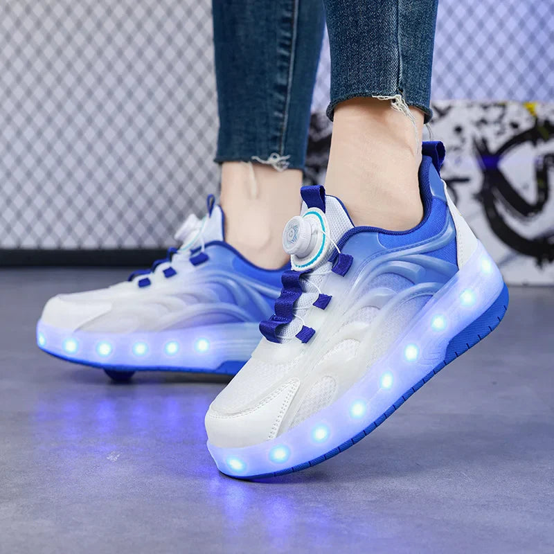 Light-Up Skate Shoes – LED et confortables – Baskets lumineuses à lacets