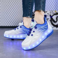 Thumbnail for Light-Up Skate Shoes – LED et confortables – Baskets lumineuses à lacets