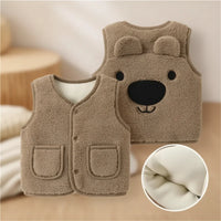 Thumbnail for Baby Bear Fleece Vest – Chaud et doux – Gilet « Kinder Beer »