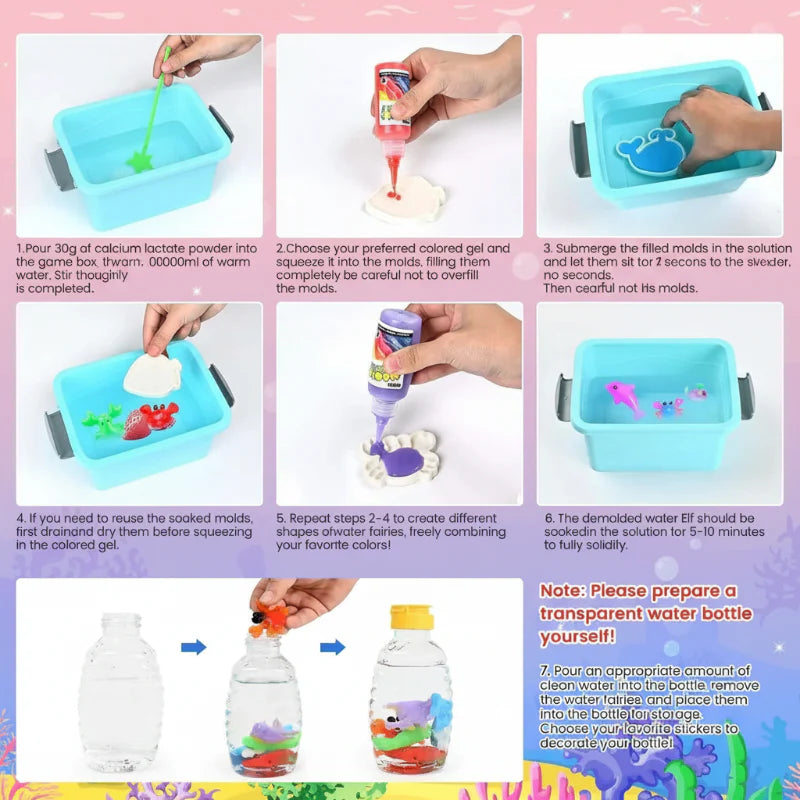 Magic Gel Water Beads – Créativité et sensorialité – Kit de jeux « Façonner l'eau »