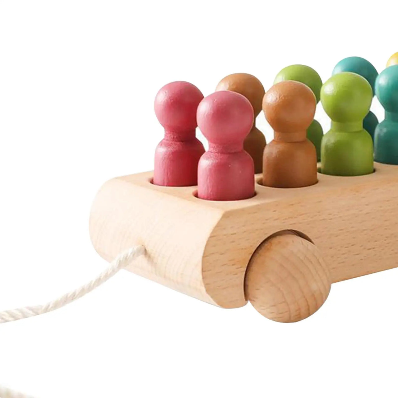 Pop & Roll – Motricité et fantaisie – Ensemble de voitures de poupées en bois