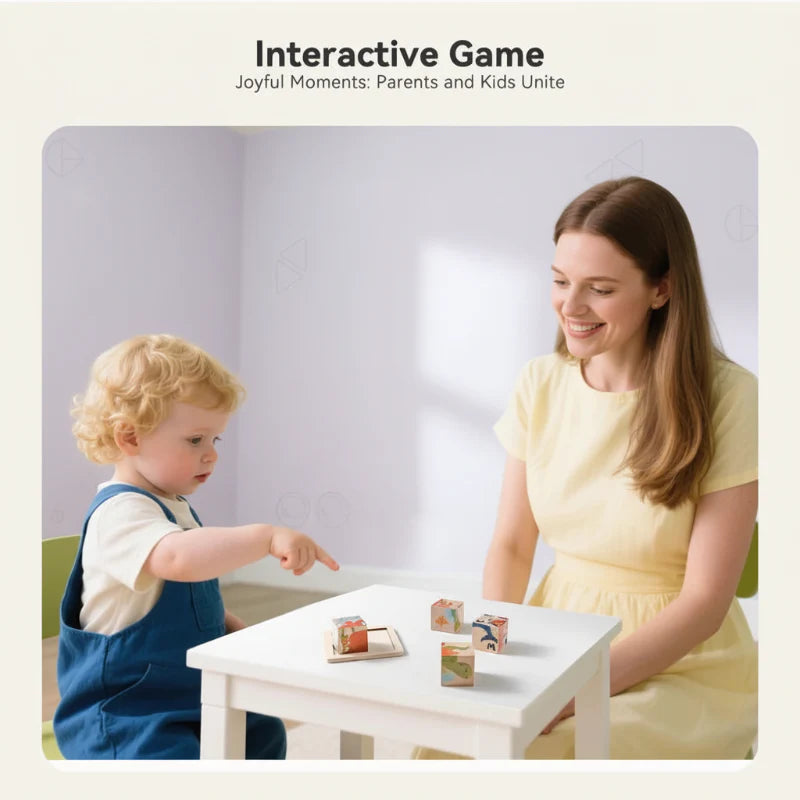 WoodMind – Créatif et éducatif – Puzzle en bois 6 en 1 Montessori Animaux