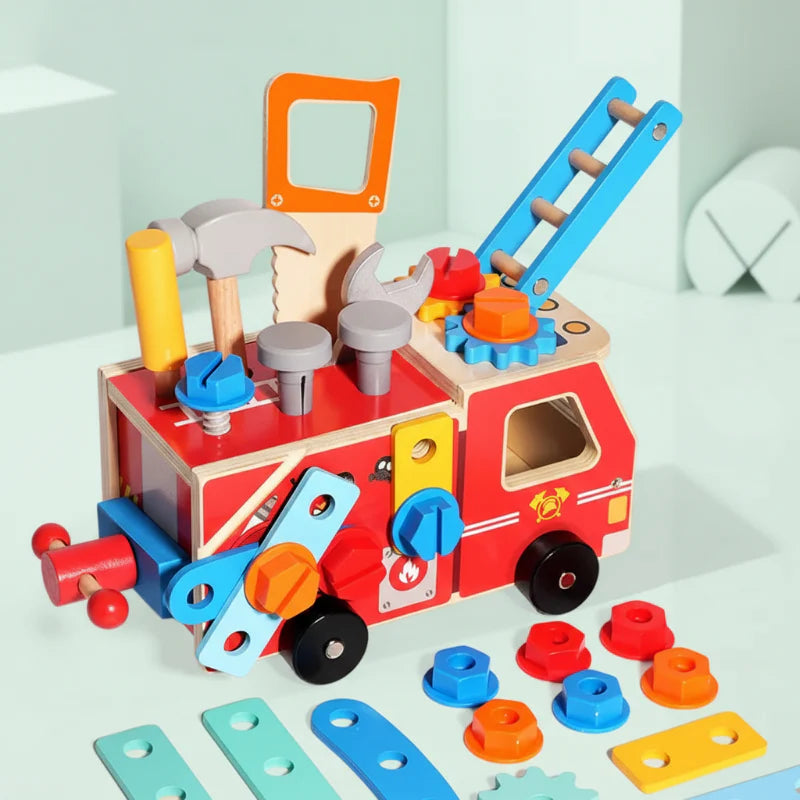 BuildRescue – Éducatif et créatif – Camion de pompiers en bois