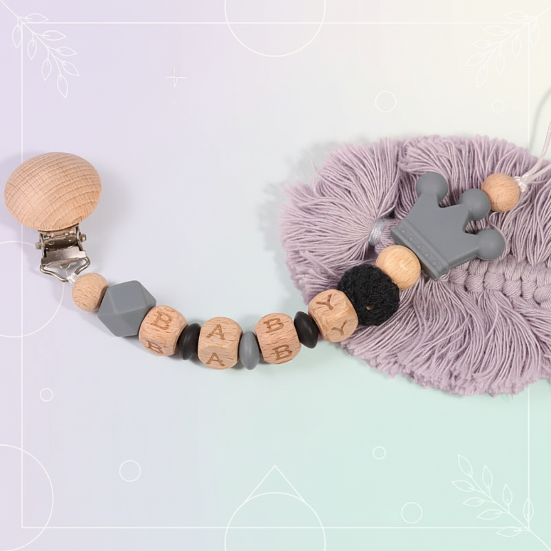Personalized Pacifier Chain – Sécurité et élégance - Attache-sucette personnalisée