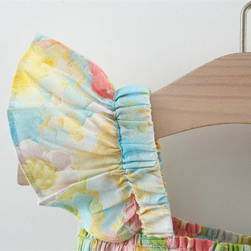 Mini Fashion™ - Fleur d'été chic - Robe d'été imprimé pivoine