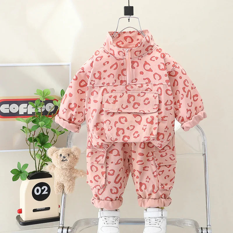 Mini Fashion™ - Imprimé Léopard Tendance - Ensemble de Robes 2 Pièces