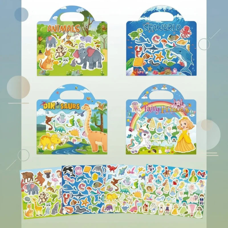 StickerFun – Coloré et instructif - Livre d'autocollants réutilisable