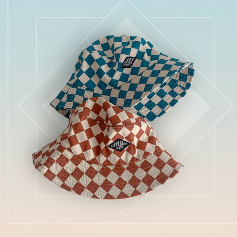 Bucket Hat – Mignon et protecteur – Bonnet pour enfant à carreaux