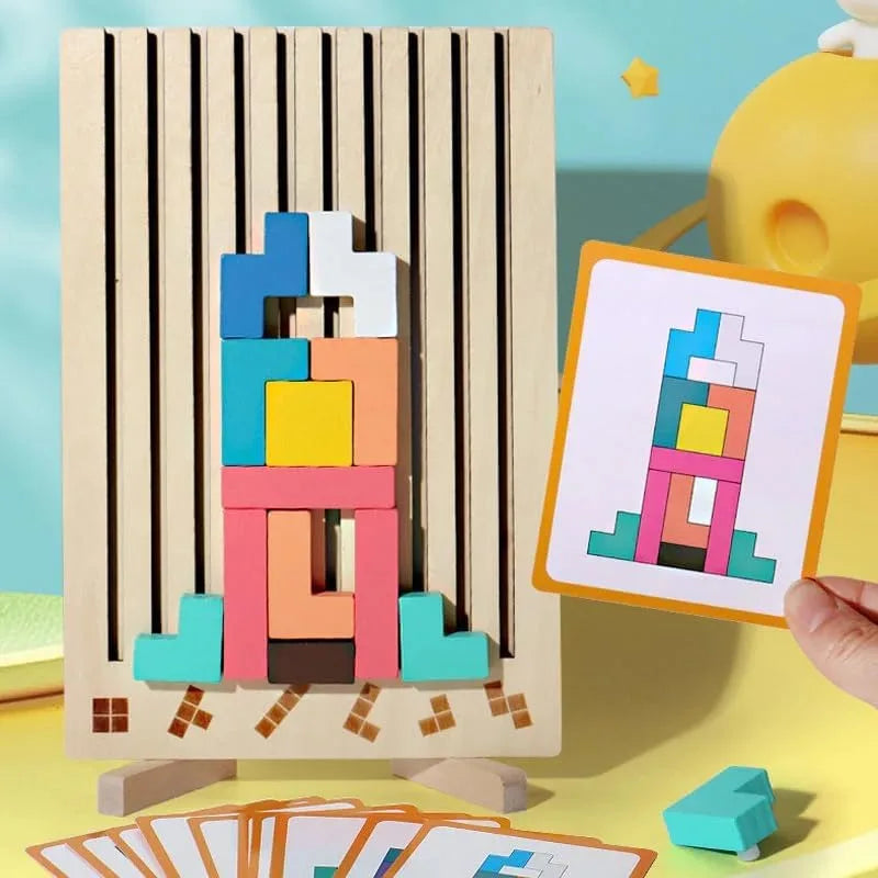 Puzzle Totem™ – Penser et construire – Jeu de puzzle en bois