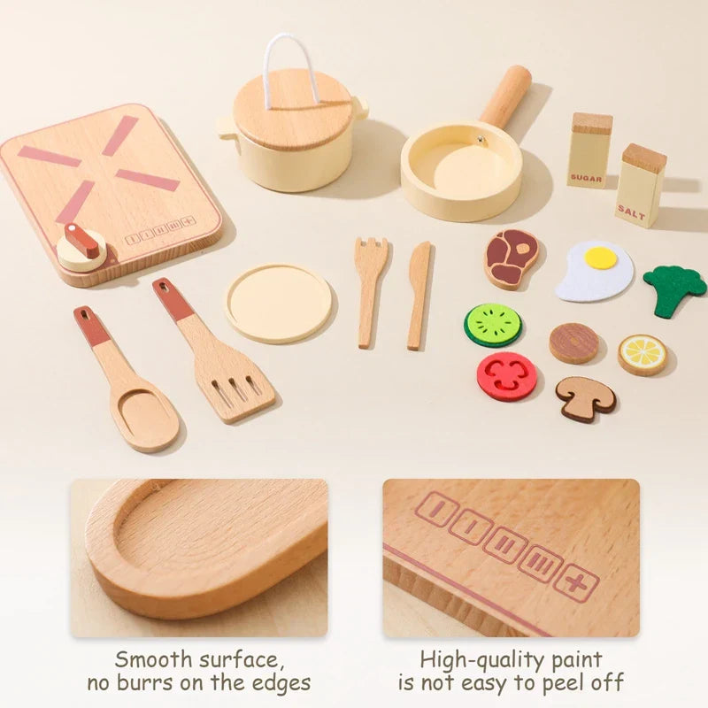 Woods™ - Mini-Chefs en action - Jeu de cuisine en bois