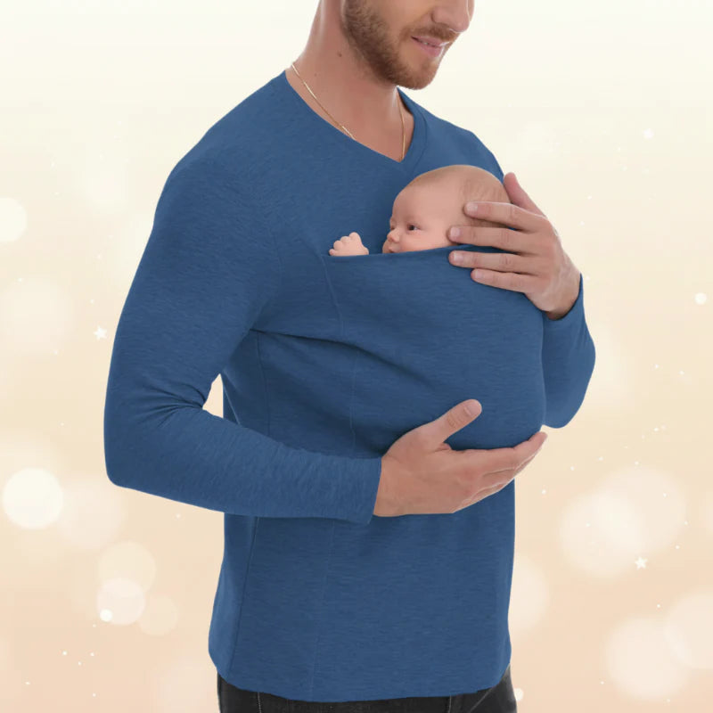 Kangaroo Pocket Shirt – Confort et praticité – T-shirt porte-bébé pour hommes