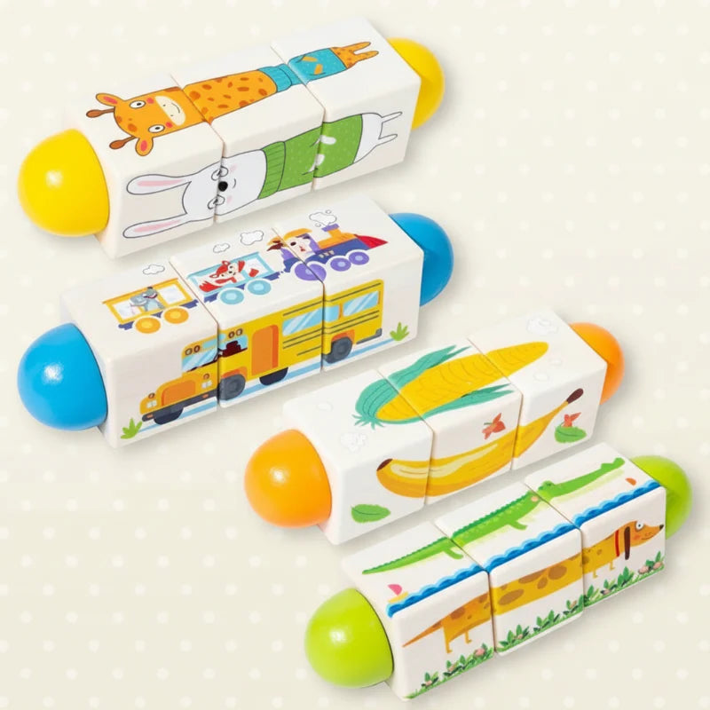 WoodiTurn – Éducatif et amusant – Puzzle rotatif