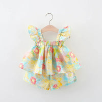 Thumbnail for Mini Fashion™ - Fleur d'été chic - Robe d'été imprimé pivoine