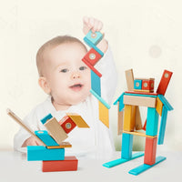 Thumbnail for MagPlayer – Créativité et motricité – Blocs de construction magnétiques en bois à monter soi-même