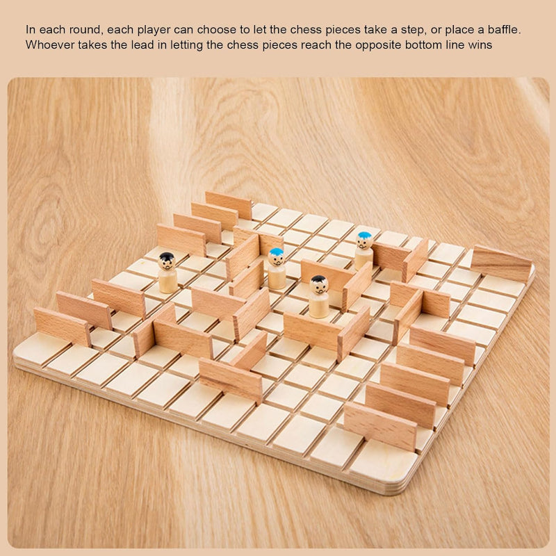 Wooden Chess Puzzle Game – Stratégie et réflexion – Jeu de société
