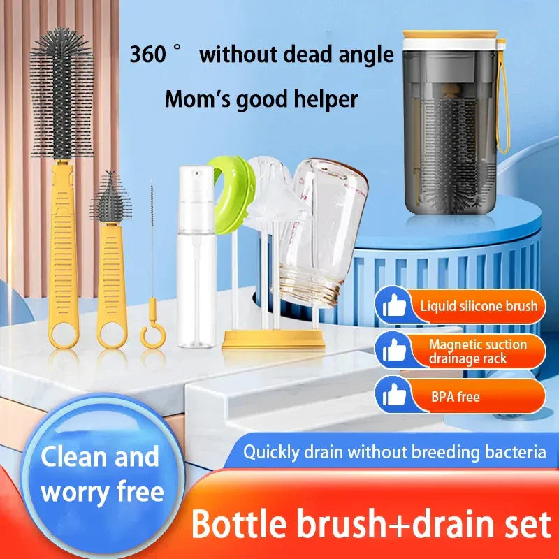 Bottle Cleaning Kit™ - Pratique en déplacement - Brosse et nettoyant pour biberons