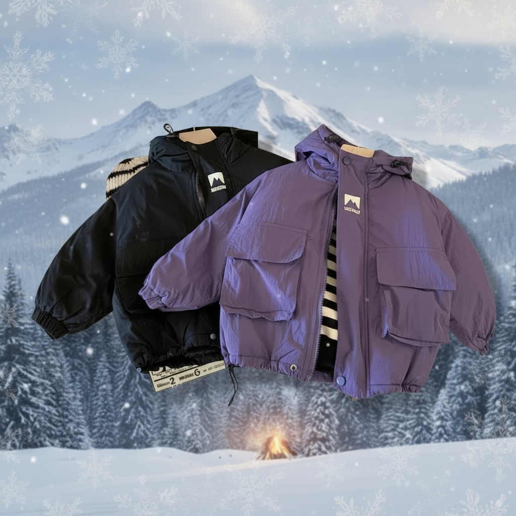 LiloWear – Coupe-vent et imperméable – Veste coupe-vent pour enfants avec capuche