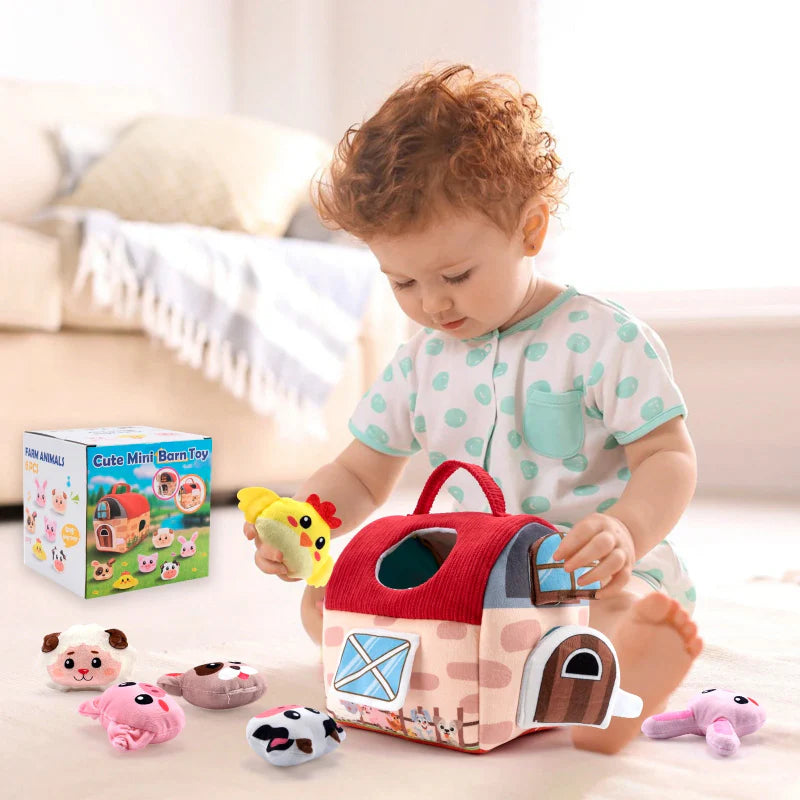 BabyBarn – Doux & Apprentissage – Ferme avec animaux en peluche