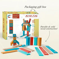Thumbnail for MagPlayer – Créativité et motricité – Blocs de construction magnétiques en bois à monter soi-même