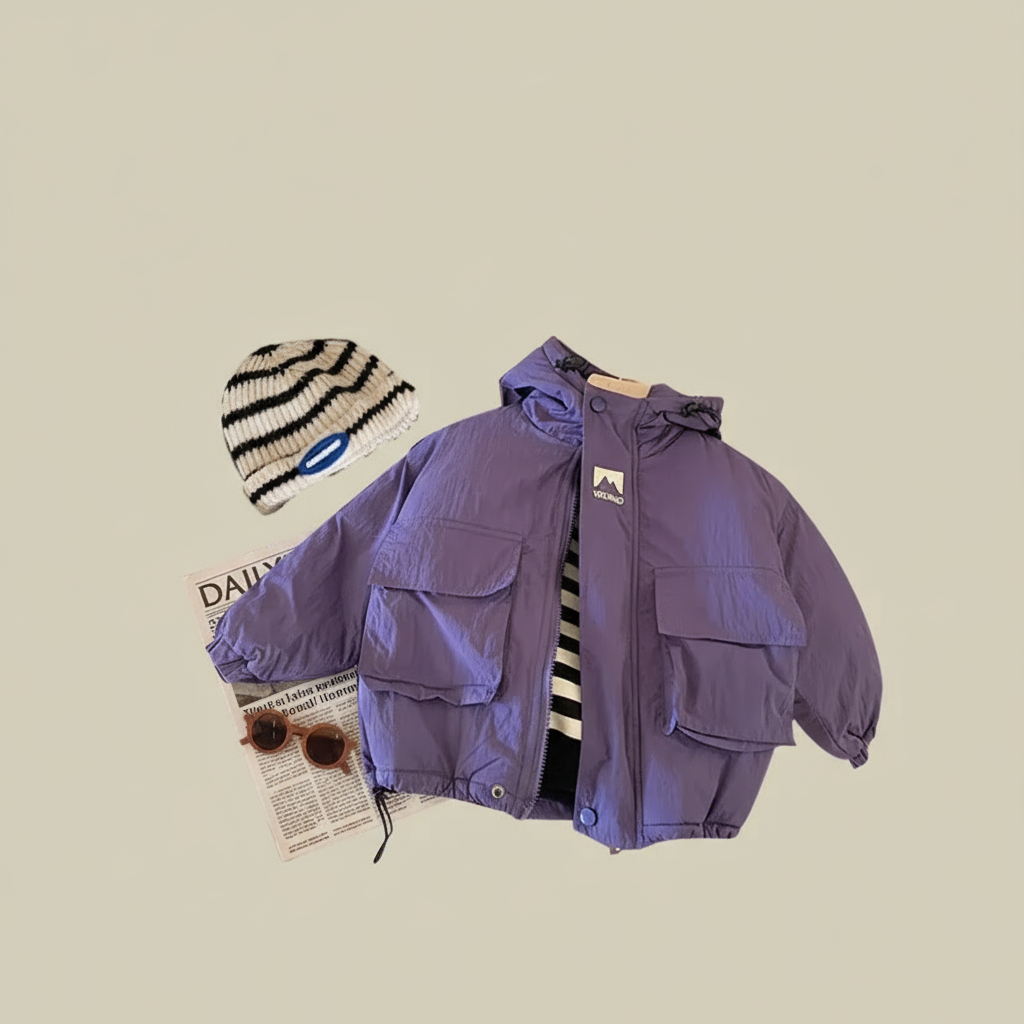 LiloWear – Coupe-vent et imperméable – Veste coupe-vent pour enfants avec capuche