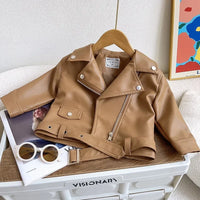 Thumbnail for Girls Leather Jacket – Tendance et élégant – Veste en cuir pour enfant