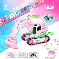 Thumbnail for Pink Power Digger™ – Fête de creusage pour les filles - Fête de creusage pour les filles - Excavatrice télécommandée