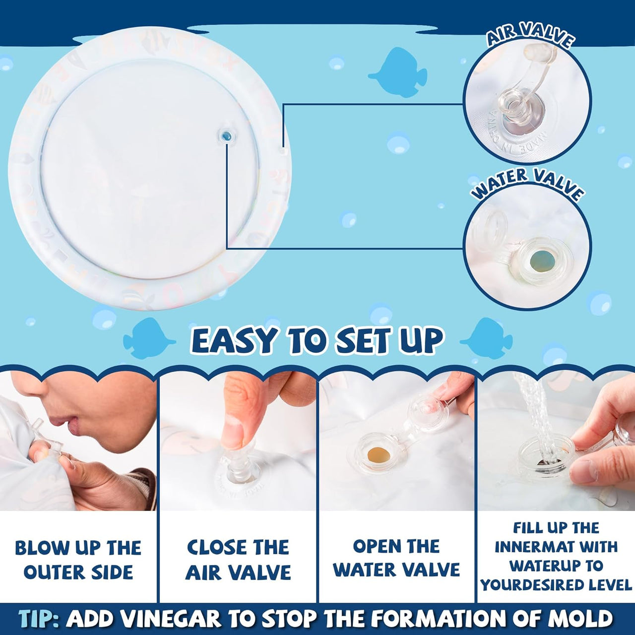 TinyWave – Joyeux et stimulant – Tapis sensoriel aquatique pour bébé