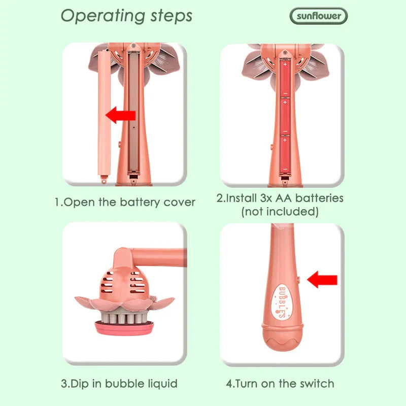 Sunflower Bubblegun™ - La fête des bulles - Souffleur de bulles d'air - Fleur