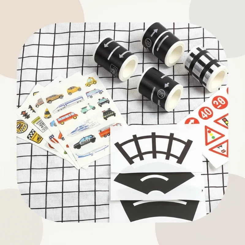 KidoTape – Coloré et pratique – Kit de ruban adhésif pour la circulation routière