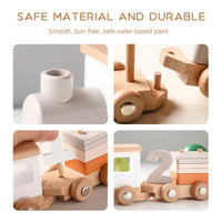 Thumbnail for TrainCount –  Classique et éducatif – Train Montessori en bois