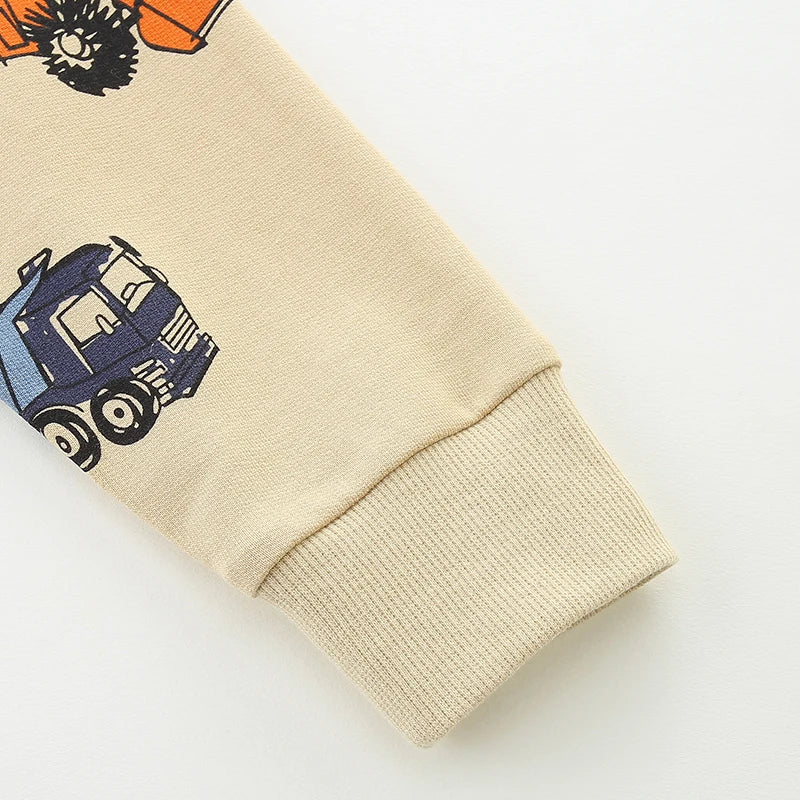 TruckTales – Doux et chaud - Pull avec des véhicules de construction colorés