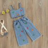 Mini Fashion™ - Belle Broderie - Ensemble d'Été en Jean